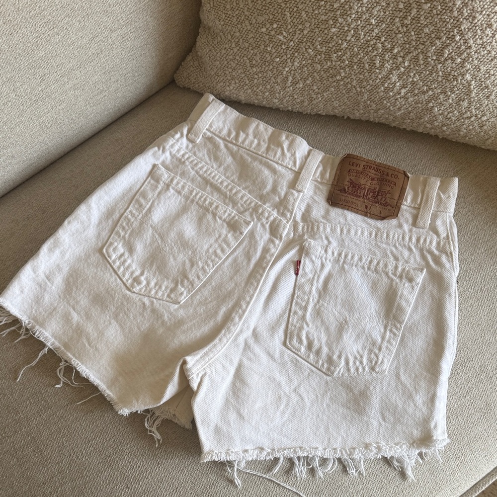 Levi's Women's Classic White Jean Shorts